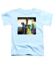 The Statue Of Liberty And A Banksy Pass In The Night - Toddler T-Shirt