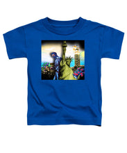 The Statue Of Liberty And A Banksy Pass In The Night - Toddler T-Shirt