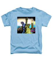 The Statue Of Liberty And A Banksy Pass In The Night - Toddler T-Shirt