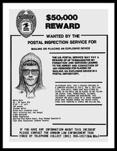 Unabomber Ted Kaczynski Wanted Poster 1 - Framed Print