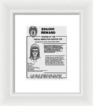 Unabomber Ted Kaczynski Wanted Poster 1 - Framed Print