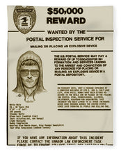 Unabomber Ted Kaczynski Wanted Poster 2 - Blanket