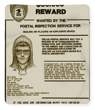 Unabomber Ted Kaczynski Wanted Poster 2 - Blanket