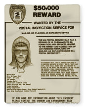 Unabomber Ted Kaczynski Wanted Poster 2 - Blanket