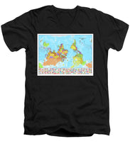 Upside Down Map Perspective - Men's V-Neck T-Shirt