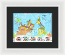 Upside Down Map Perspective - Framed Print