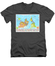 Upside Down Map Perspective - Men's V-Neck T-Shirt