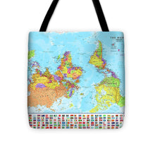 Upside Down Map Perspective - Tote Bag