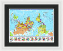 Upside Down Map Perspective - Framed Print