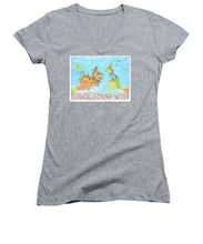 Upside Down Map Perspective - Women's V-Neck (Athletic Fit)