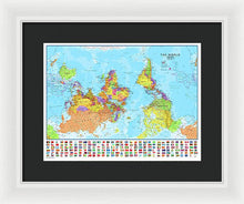 Upside Down Map Perspective - Framed Print