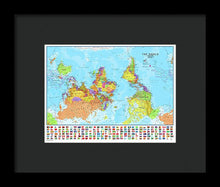 Upside Down Map Perspective - Framed Print