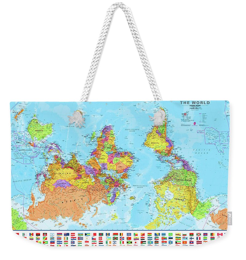 Upside Down Map Perspective - Weekender Tote Bag