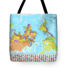 Upside Down Map Perspective - Tote Bag