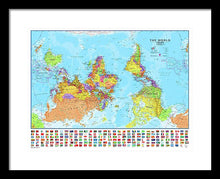 Upside Down Map Perspective - Framed Print