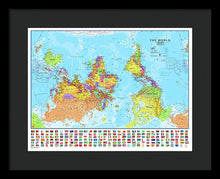 Upside Down Map Perspective - Framed Print