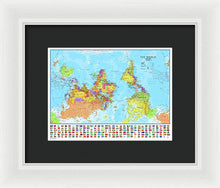 Upside Down Map Perspective - Framed Print