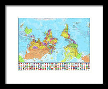 Upside Down Map Perspective - Framed Print