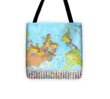 Upside Down Map Perspective - Tote Bag