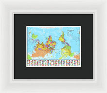 Upside Down Map Perspective - Framed Print