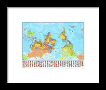 Upside Down Map Perspective - Framed Print