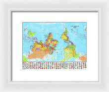 Upside Down Map Perspective - Framed Print