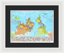 Upside Down Map Perspective - Framed Print