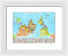 Upside Down Map Perspective - Framed Print