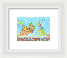 Upside Down Map Perspective - Framed Print