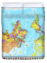 Upside Down Map Perspective - Duvet Cover