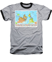 Upside Down Map Perspective - Baseball T-Shirt