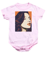 Vain Portrait Of A Woman 2 - Baby Onesie Baby Onesie Pixels Pink Small 