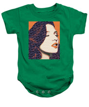 Vain Portrait Of A Woman 2 - Baby Onesie Baby Onesie Pixels Kelly Green Small 