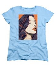 Vain Portrait Of A Woman 2 - Women's T-Shirt (Standard Fit) Women's T-Shirt (Standard Fit) Pixels Light Blue Small 