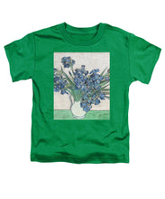 Vincent Van Gogh Irises Floral Purple - Toddler T-Shirt Toddler T-Shirt Pixels Kelly Green Small 