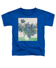 Vincent Van Gogh Irises Floral Purple - Toddler T-Shirt Toddler T-Shirt Pixels Royal Small 