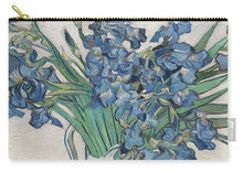 Vincent Van Gogh Irises Floral Purple - Carry-All Pouch Carry-All Pouch Pixels Medium (9.5" x 6")  