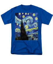 Vincent Van Gogh Starry Night Painting - Men's T-Shirt  (Regular Fit) Men's T-Shirt (Regular Fit) Pixels Royal Small 