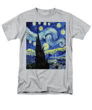 Vincent Van Gogh Starry Night Painting - Men's T-Shirt  (Regular Fit) Men's T-Shirt (Regular Fit) Pixels Heather Small 