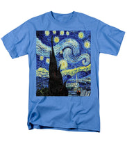 Vincent Van Gogh Starry Night Painting - Men's T-Shirt  (Regular Fit) Men's T-Shirt (Regular Fit) Pixels Carolina Blue Small 